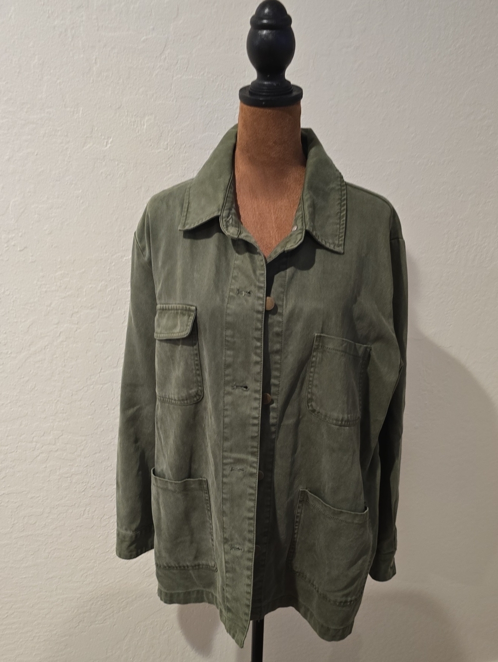 Free People Olive Utility Field Jacket